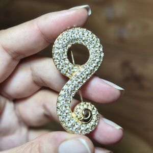 RARE Swarovski Gold Crystal Brooch